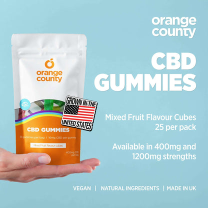 Orange County CBD Gummy Cubes Small Tub product image at The CBD Hut
