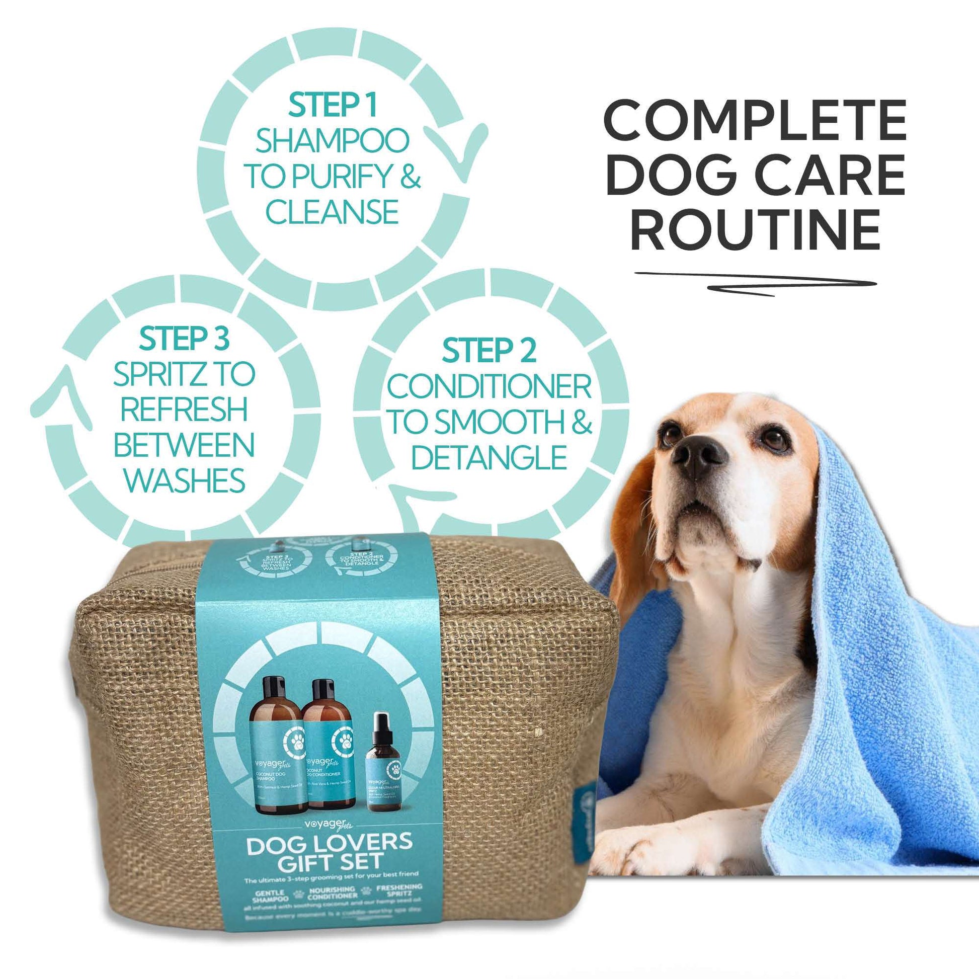 Voyager Dog Lovers Grooming Gift Set product image - The CBD Hut