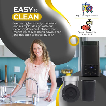 Nebula Boost Decarboxylator & Infuser - Black Edition - Easy to clean | The CBD Hut
