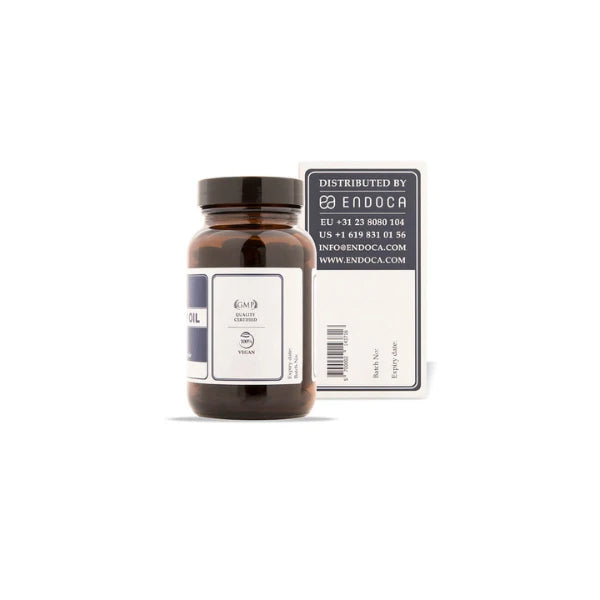 Endoca 300mg CBD+CBDa Raw Hemp Oil Capsules - 30 Caps - side view | The CBD Hut