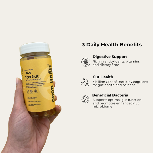 Evolved 'Love Your Gut' Prebiotic & Probiotic Gummies Benefits