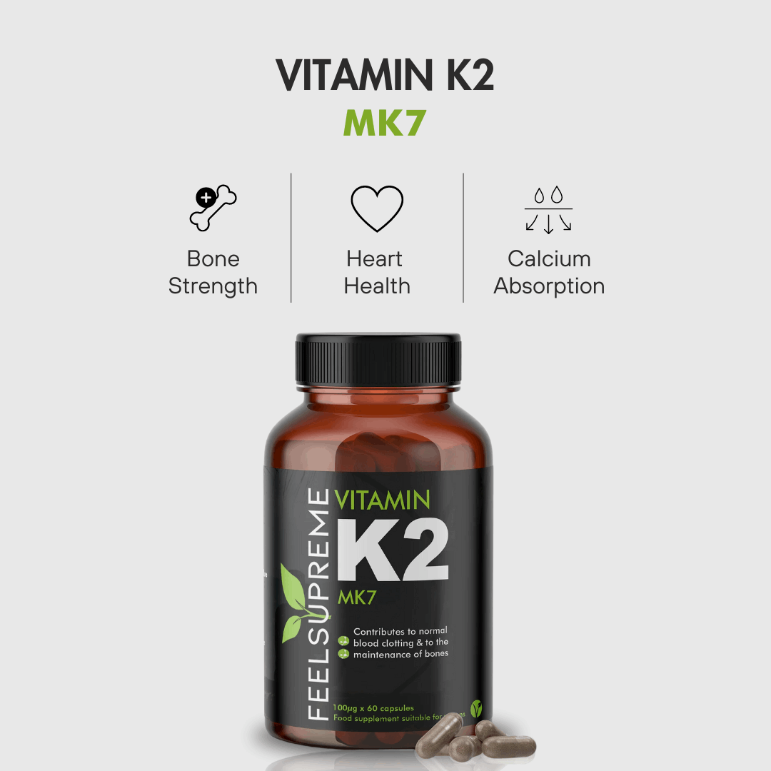 Feel Supreme Vitamin K2 MK7 Capsules bottle - 2 Bottles - 10% Saving