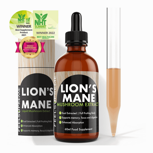 Feel Supreme Lion's Mane Mushroom Extract 60ml bottle