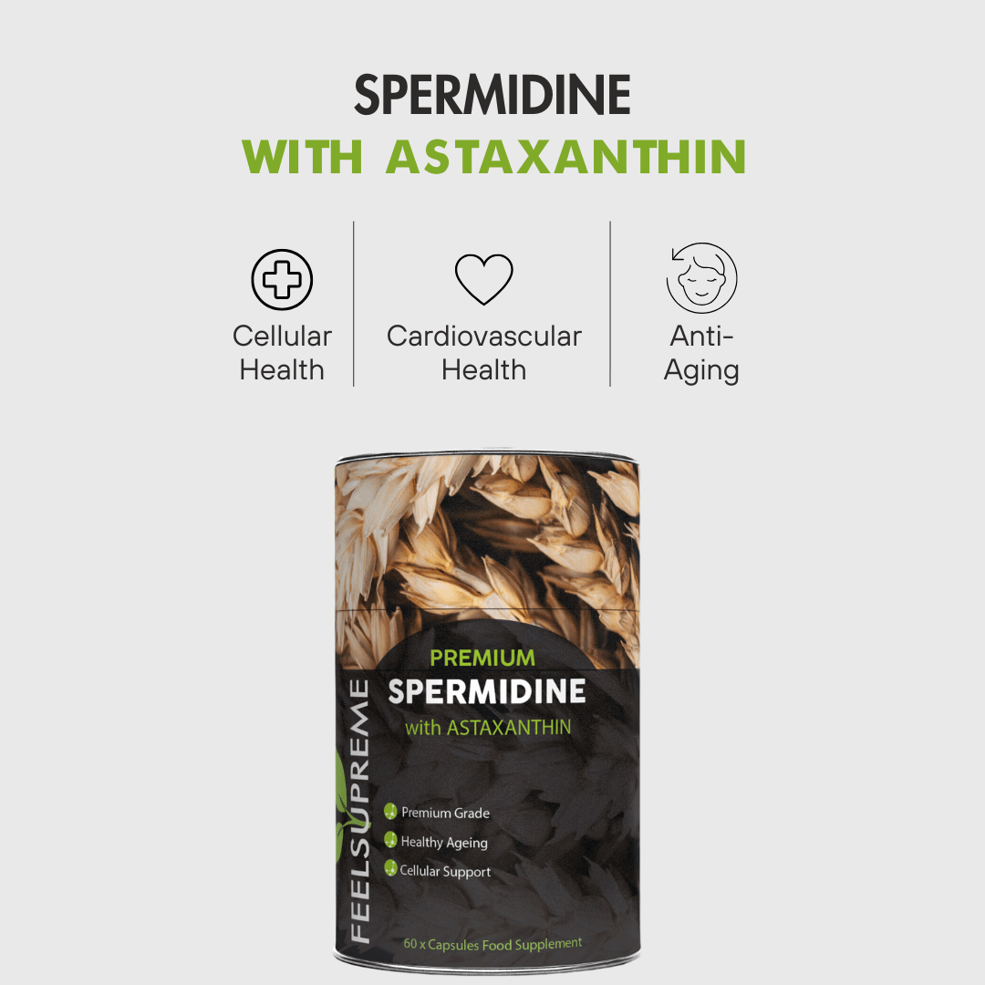 Feel Supreme Spermidine & Astaxanthin 60 Capsules product image - The CBD Hut