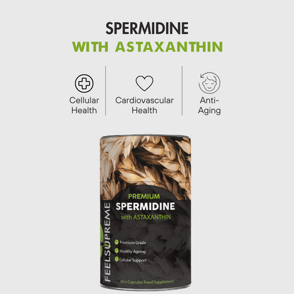 Feel Supreme Spermidine & Astaxanthin 60 Capsules product image - The CBD Hut
