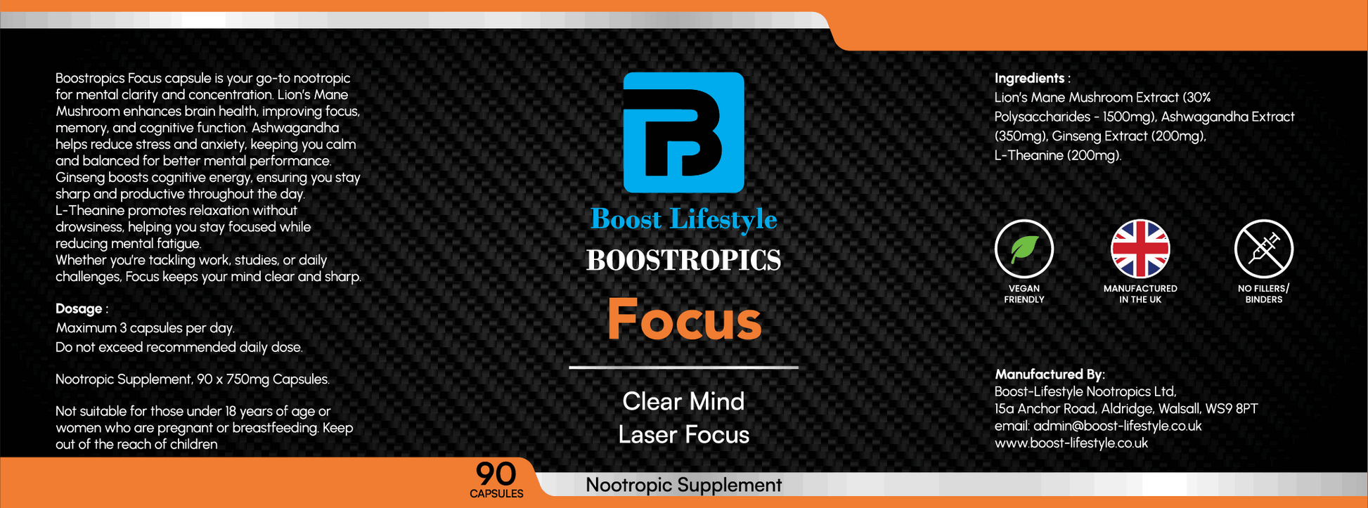 Boostropics Focus Capsules 90 Pack product image