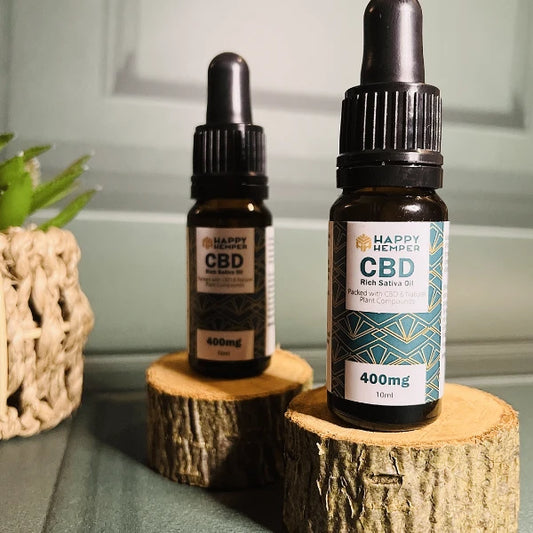 Happy Hemper 400mg Cold Pressed CBD Oil 10ml bottle
