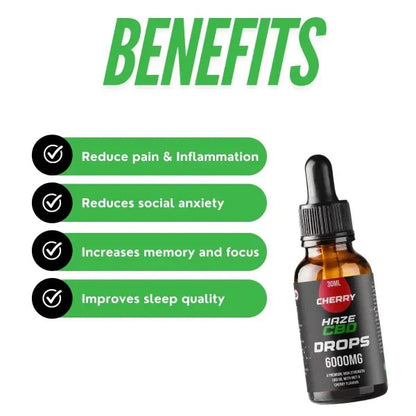 Haze 6000mg CBD Oil Drops benefits | The CBD Hut