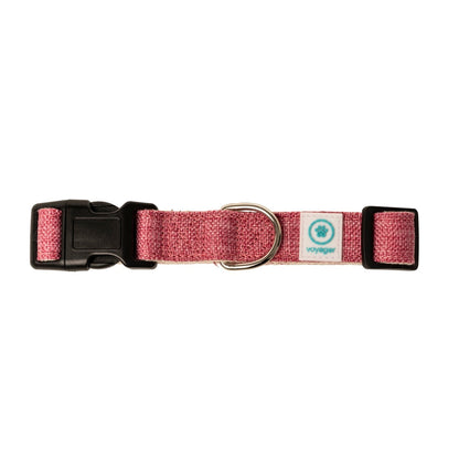 Voyager Hemp Dog Collar - Pink