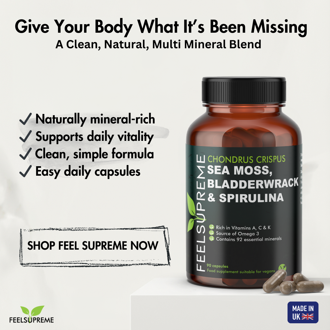 Feel Supreme Sea Moss, Bladderwrack & Spirulina Capsules