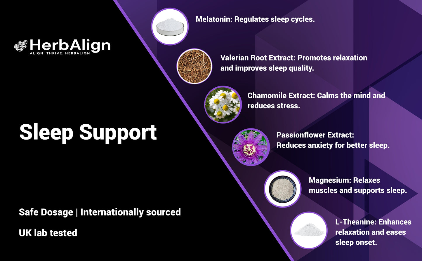 Herbalign Sleep Support Capsules with Valerian & Melatonin