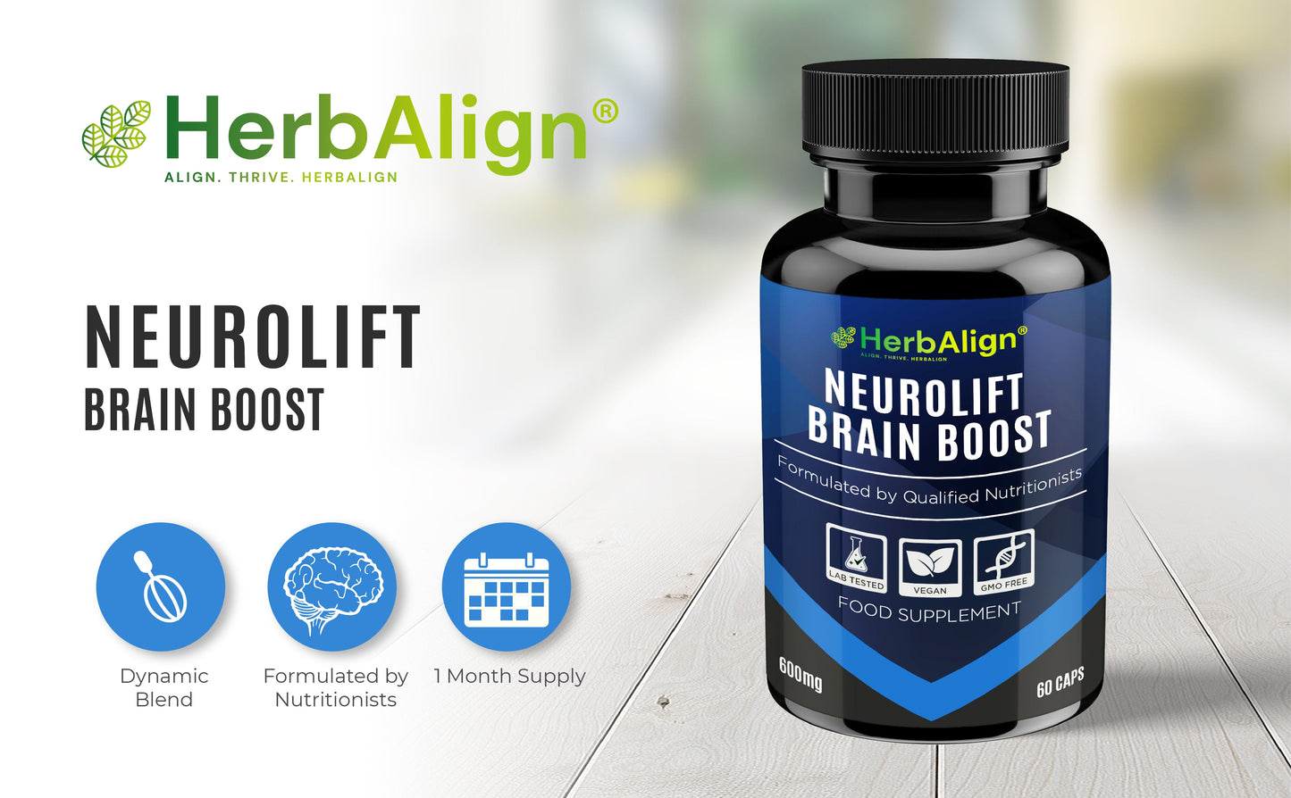 Herbalign NeuroLift Nootropic Capsules