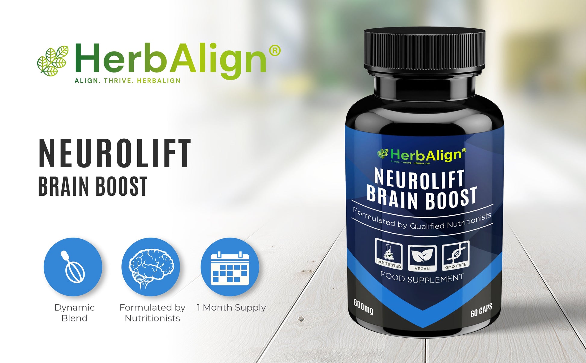 Herbalign NeuroLift Nootropic Capsules