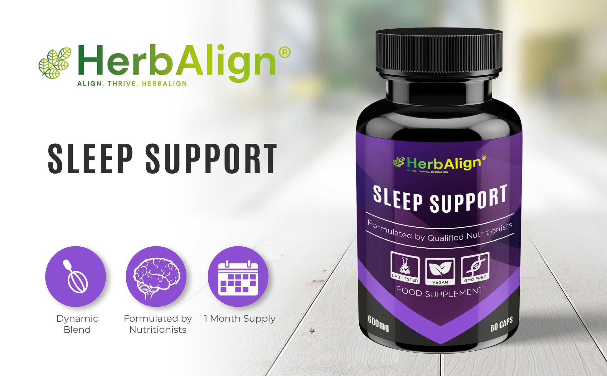 Herbalign Sleep Support Capsules with Valerian & Melatonin