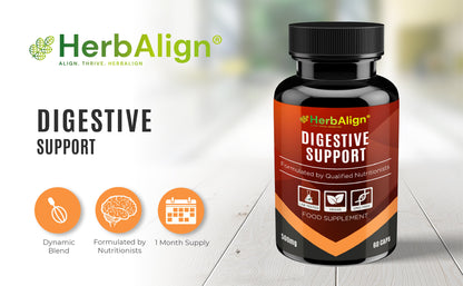 Herbalign Digestive Support Capsules with Ginger & Probiotics