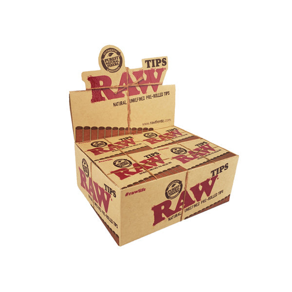 Raw Pre-Rolled Roach Tips - 20 Packs | The CBD Hut