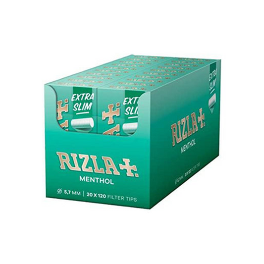 Rizla Menthol Extra Slim Filter Tips - 20 Packs | The CBD Hut