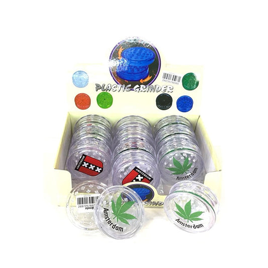 4Smoke 2 Parts Plastic Grinders - 12 Pack | The CBD Hut