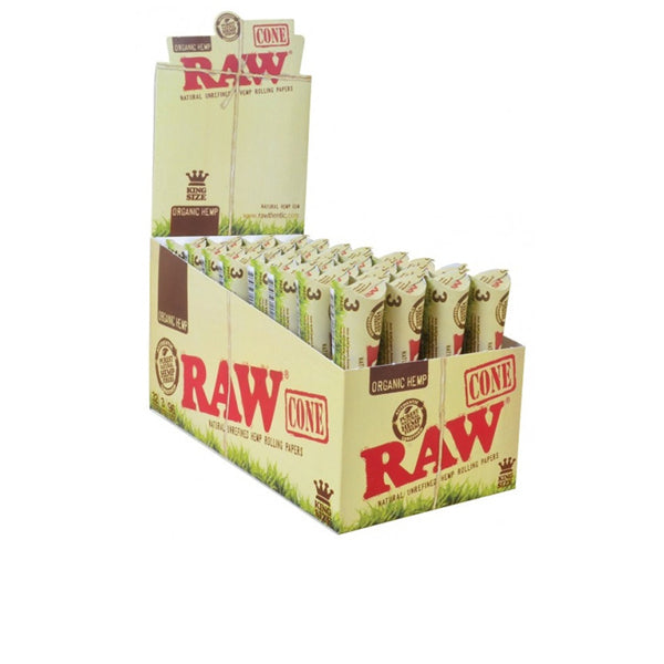 RAW Organic Hemp King Sized Pre-Rolled Cones - 32 Packs | The CBD Hut