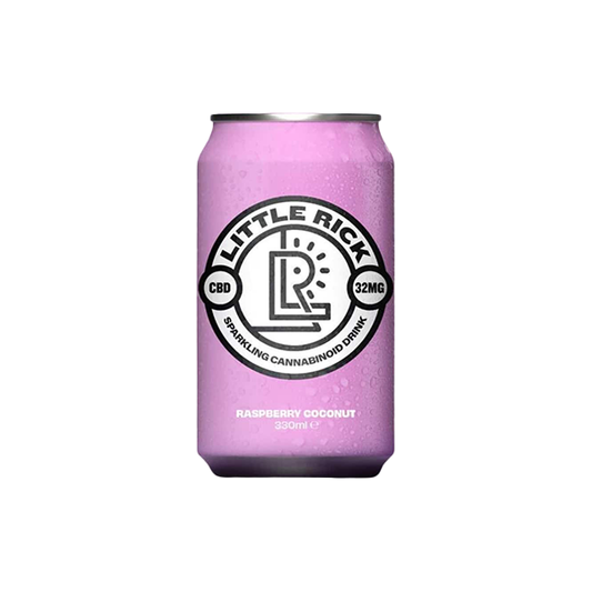 Little Rick 32mg CBD Raspberry Coconut Sparkling Drink - 330ml - 12 Pack | The CBD Hut