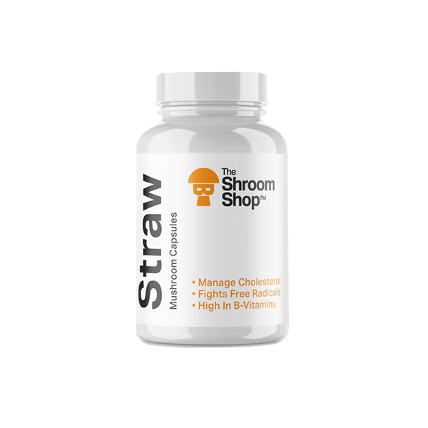 The Shroom Shop 45000mg Straw Mushroom Capsules - 90 Caps | The CBD Hut