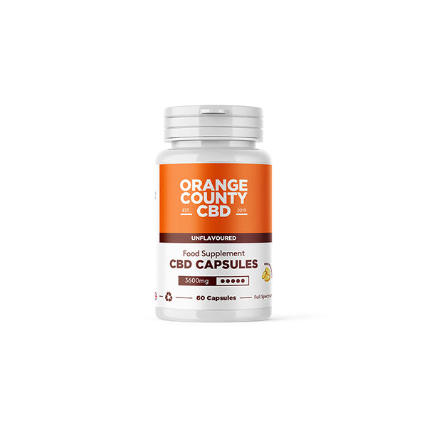Orange County 3600mg Full Spectrum CBD Capsules - 60 Caps | The CBD Hut