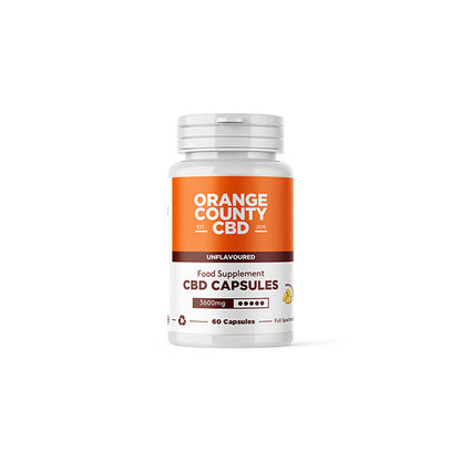 Orange County 3600mg Full Spectrum CBD Capsules - 60 Caps | The CBD Hut