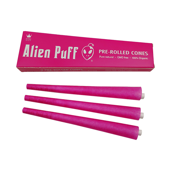 Alien Puff Hot Pink King size Cones 24 Packs (HP184) - The CBD Hut