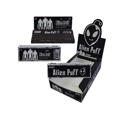 Alien Puff Black 1 1/4 Size Rolling Papers - 25 Packs | The CBD Hut