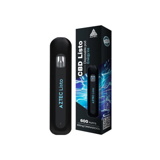 Aztec CBD Listo 500mg Disposable Vape Pen - 1ml - 600 Puffs | The CBD Hut