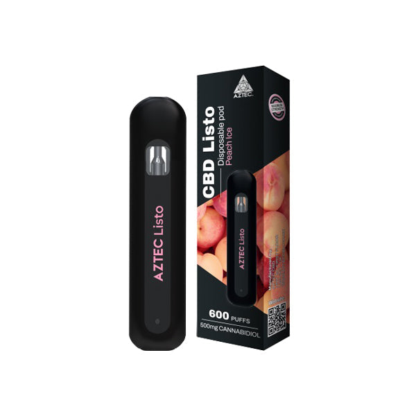 Aztec CBD Listo 500mg Disposable Vape Pen - 1ml - 600 Puffs | The CBD Hut