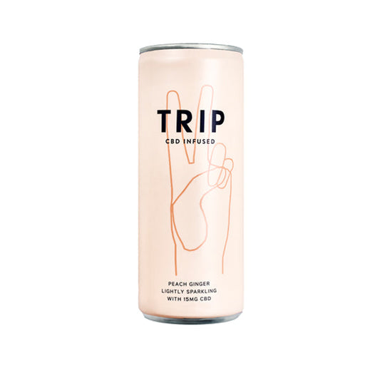 TRIP Peach & Ginger 15mg CBD-Infused Drink - 250ml - 12 Pack | The CBD Hut