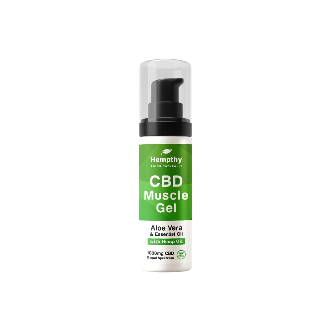 Hempthy 1000mg Broad Spectrum CBD Muscle Gel - 50g
