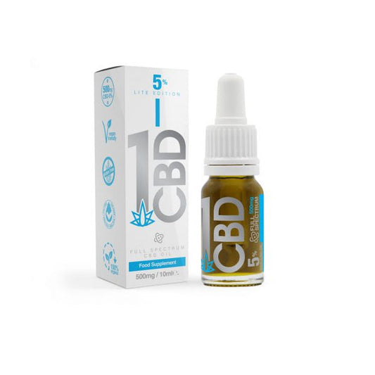 1CBD Lite Edition 5% Pure Hemp 500mg CBD Oil - 10ml | The CBD Hut