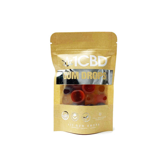 1CBD Pure Hemp CBD Fruity Gum Drops - 300mg | The CBD Hut
