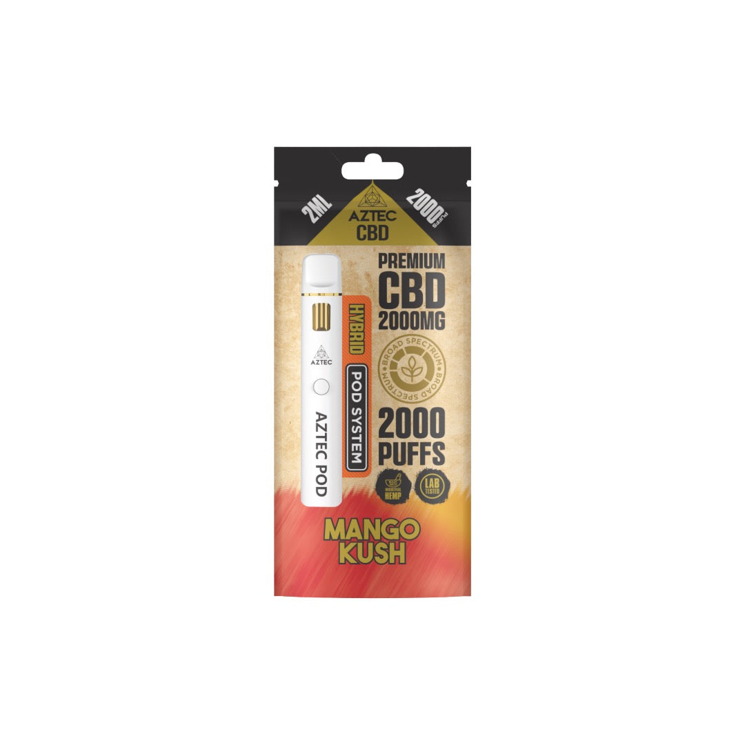 Aztec 2000mg CBD Starter/Pro Pod Vape Kit - 2000 Puffs | The CBD Hut