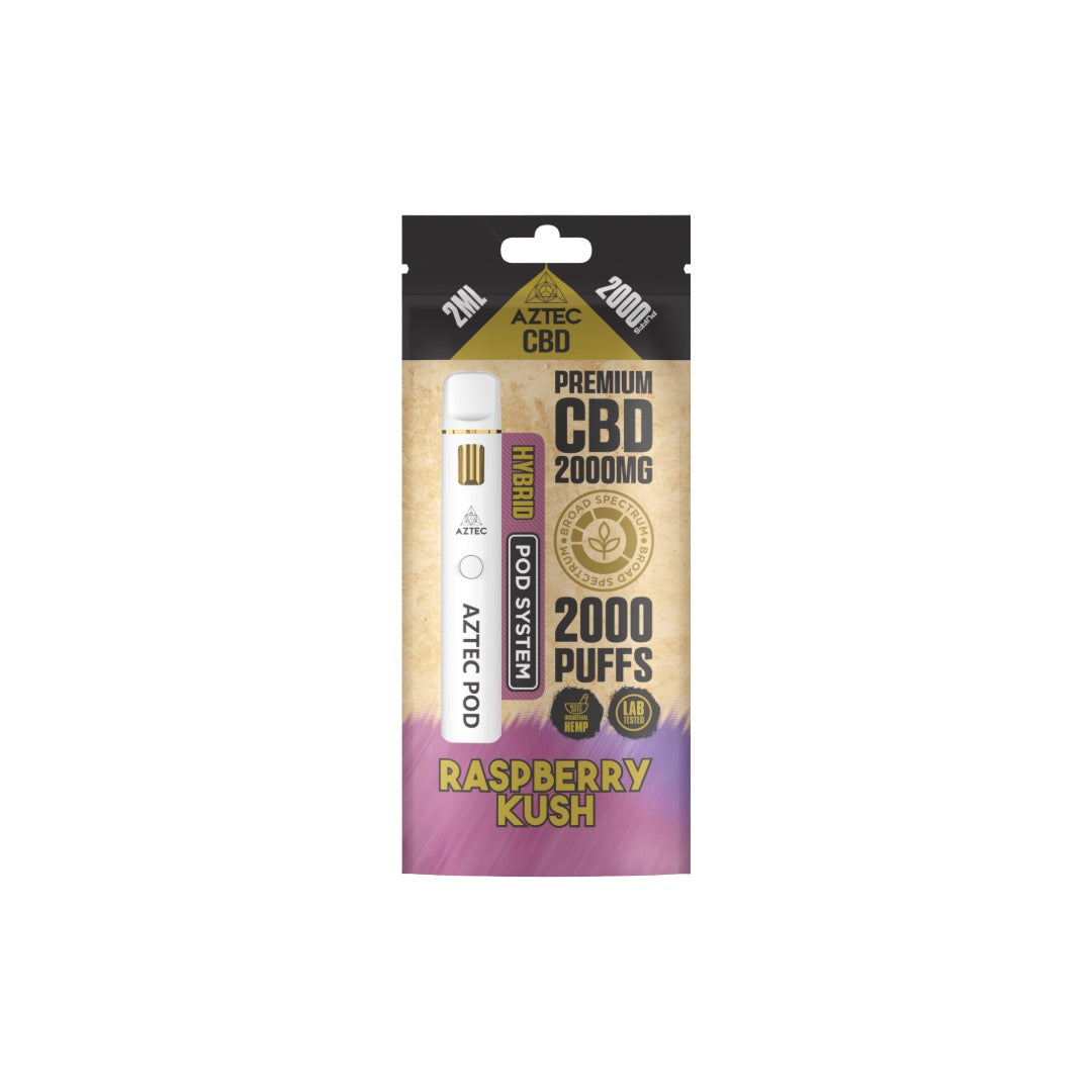 Aztec 2000mg CBD Starter/Pro Pod Vape Kit - 2000 Puffs | The CBD Hut