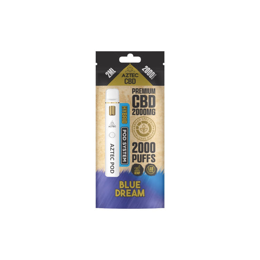 Aztec 2000mg CBD Starter/Pro Pod Vape Kit - Blue Dream | The CBD Hut