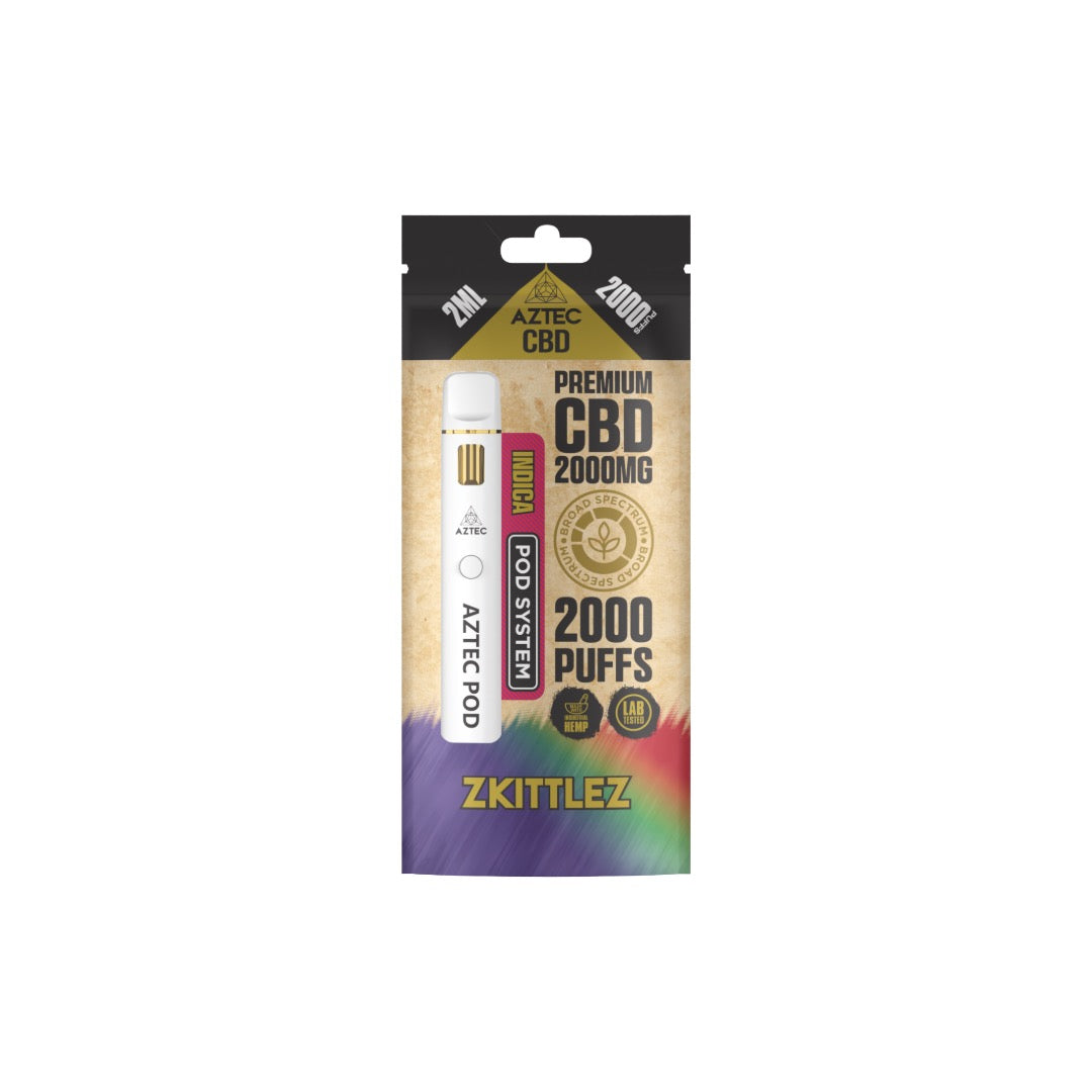 Aztec 2000mg CBD Starter/Pro Pod Vape Kit - 2000 Puffs | The CBD Hut