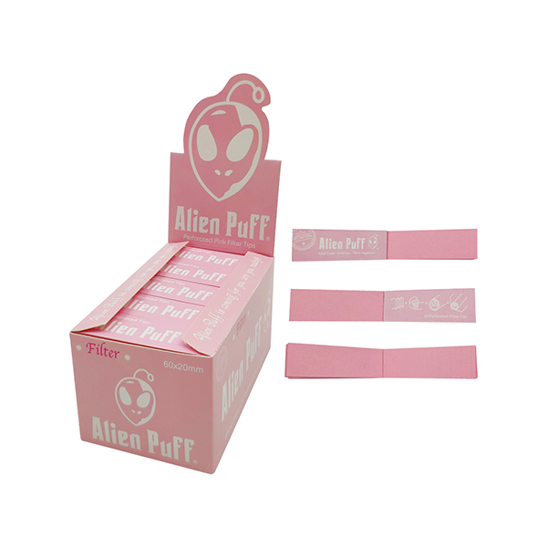 Alien Puff Pink Filter Tips - 25 Packs | The CBD Hut