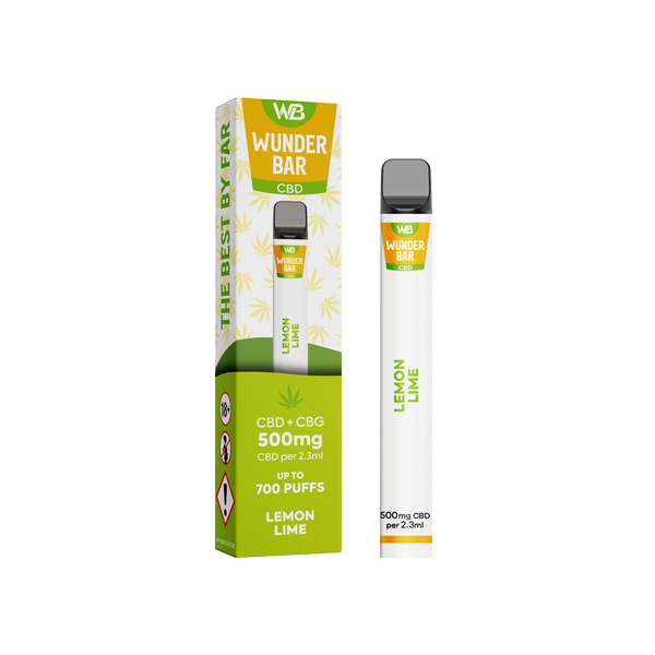Wunderbar 500mg CBD + CBG Disposable Vape Device - 700 Puffs | The CBD Hut