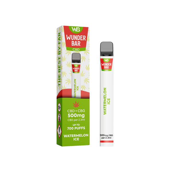 Wunderbar 500mg CBD + CBG Disposable Vape Device - 700 Puffs | The CBD Hut