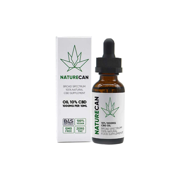 Naturecan 10% 1000mg Broad Spectrum CBD MCT Oil - 10ml | The CBD Hut