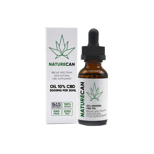 Naturecan 10% 3000mg Broad Spectrum CBD MCT Oil - 30ml | The CBD Hut