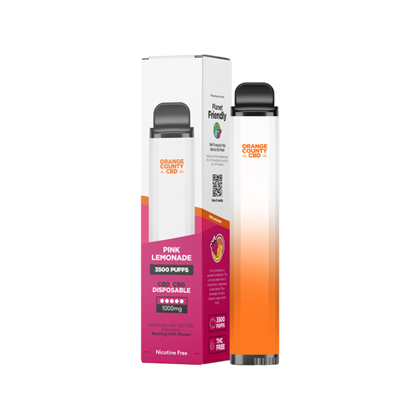 Orange County 1000mg CBD & CBG Disposable Vape - 3500 Puffs | The CBD Hut