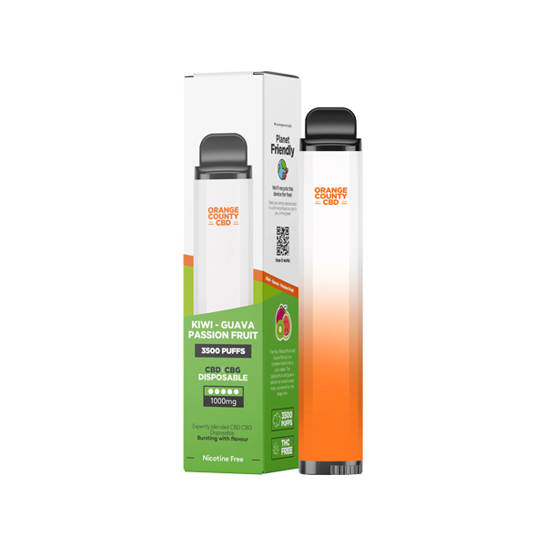 Orange County 1000mg CBD & CBG Disposable Vape - 3500 Puffs | The CBD Hut