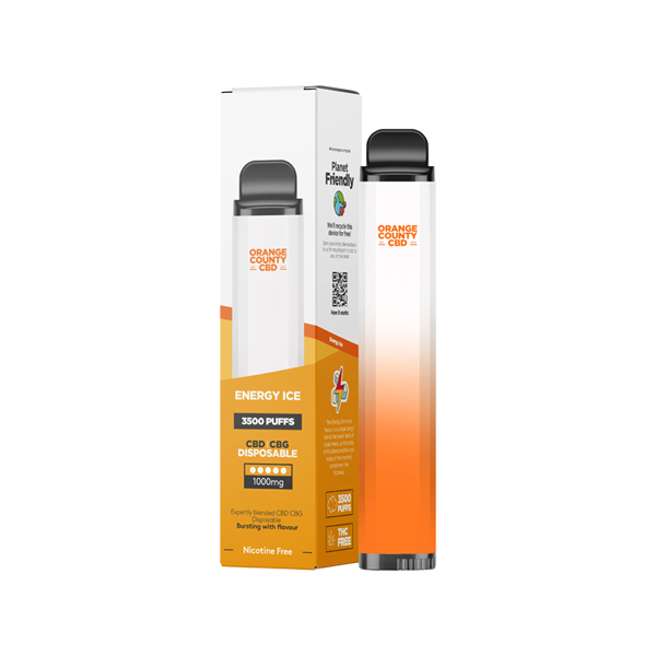 Orange County 1000mg CBD & CBG Disposable Vape - 3500 Puffs | The CBD Hut