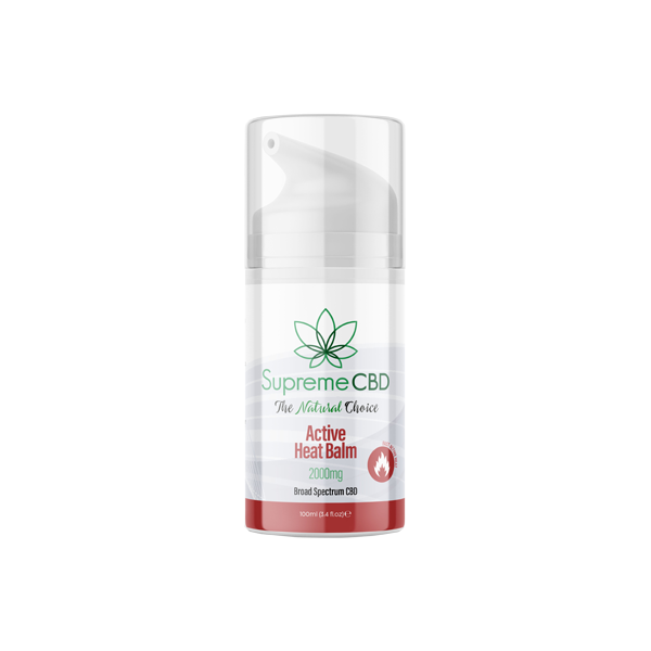 Supreme CBD 2000mg Broad Spectrum CBD Active Heat Balm - 100ml | The CBD Hut