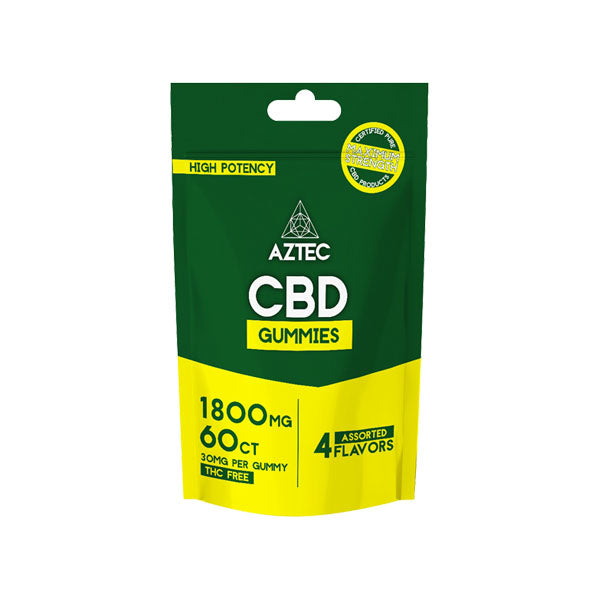 Aztec CBD 1800mg Broad Spectrum Gummies - 60 Pieces | The CBD Hut