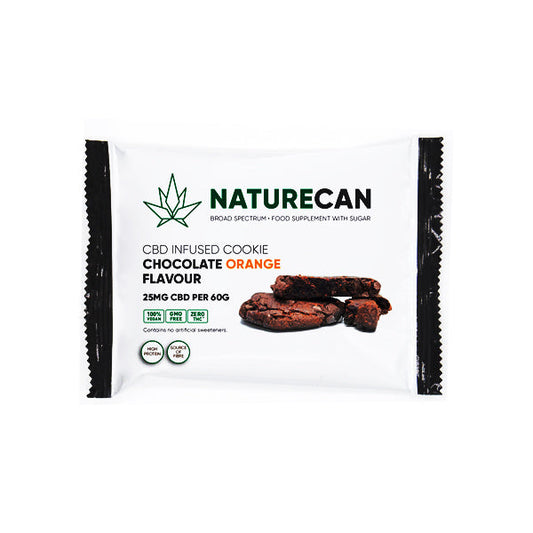 Naturecan 25mg CBD Double Chocolate Orange Cookie - 60g | The CBD Hut
